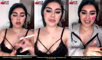 Türbanlı kızdan meme çekici yayın